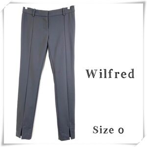 WILFRED Aritzia Italian Fabric Stretch Skinny Trouser Dress Pant in Stone Grey